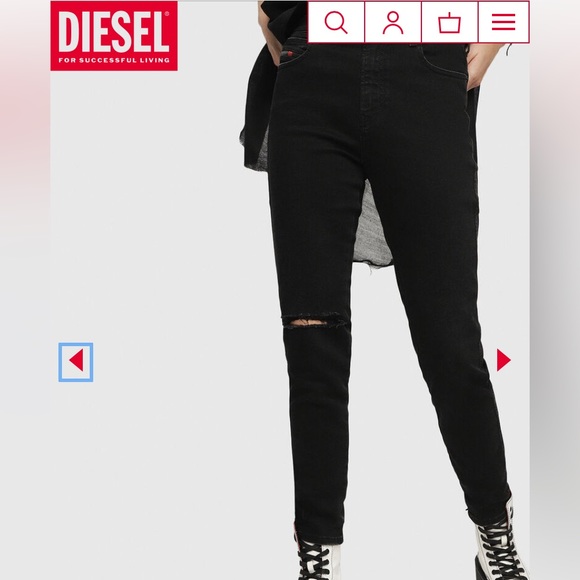 Diesel | Babhila High Rise Jeans Size 25 - Picture 2 of 10